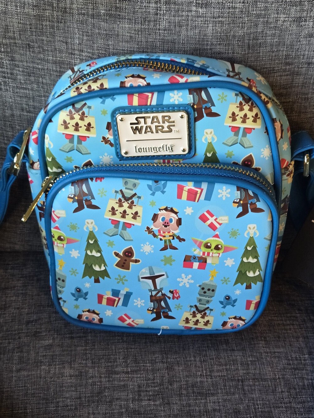 Loungefly Star Wars Christmas Blue Crossbody